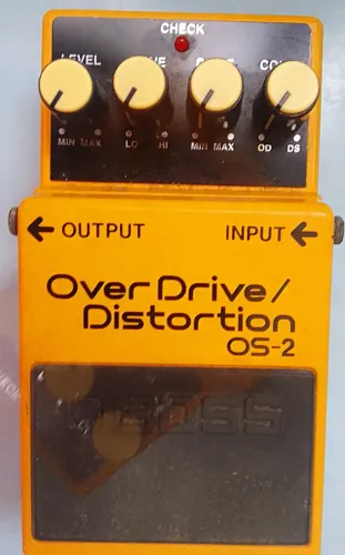 PEDAL OVERDRIVE BOSS OS-2, NOVO, SEM QUASE USO, R $ 370,00