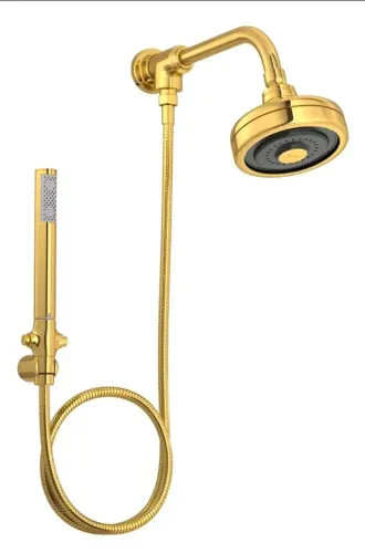 (NOVO)Chuveiro a gaz com ducha dourado