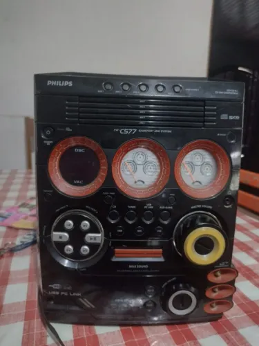  Caixa de som Philips Mini System modelo FW-C577