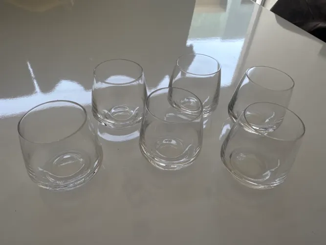 Jogo de copos de cristal 