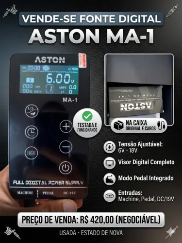 Fonte Digital Aston MA-1 Touch Screen - Estado de Loja (Na Caixa)
