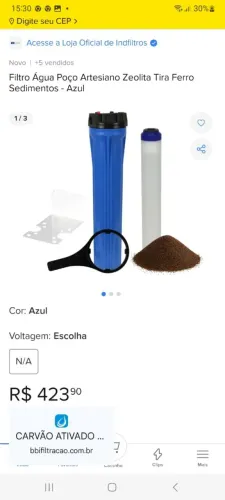 Filtro para poço artesiano 