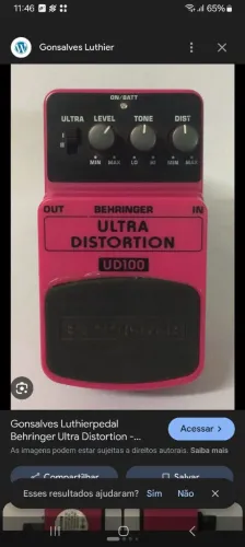 Pedal para guitarra ultra distorção 