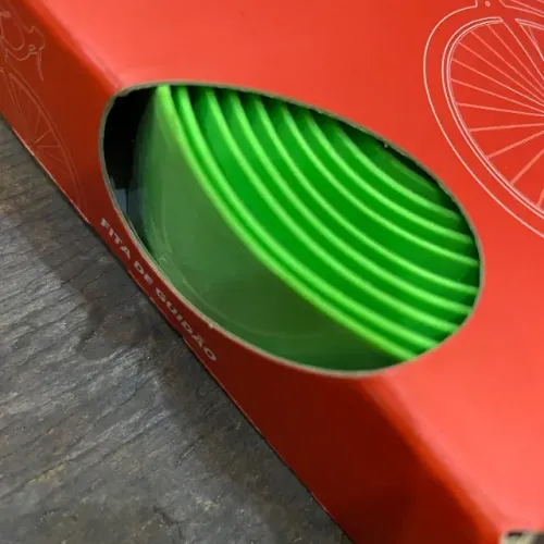 Rf121 Fita de guidão de bike Speed / Triathlon com plug Verde ciclismo
