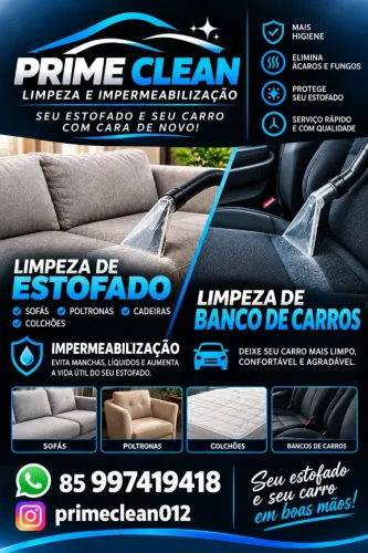 Limpeza de estofado e impermeabilização