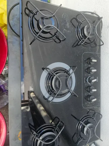 Cooktop 5 bocas em vidro (Preto) (Estudo Troca)