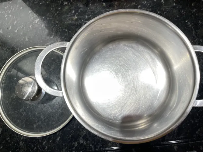 Panela Tramontina Solar em Aço Inox com Fundo Triplo e Tampas de Vidro 