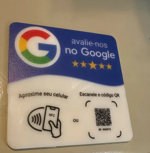 Placa NFC e Qrcode - Google Review