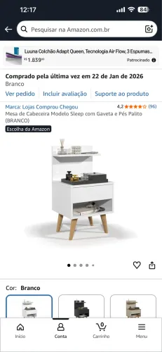 Mesa de cabeceira nova 