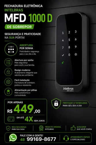 Fechadura eletrônica Intelbras