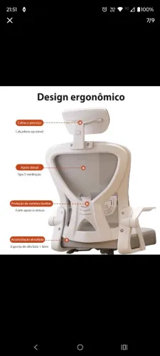 Cadeira de escritório ergonômica