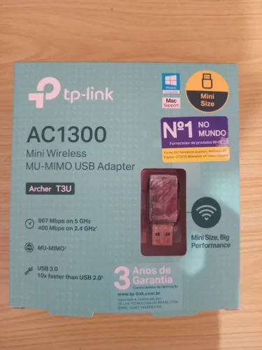 Vende-se um adaptador USB Wi-Fi de banda dupla (dual band)