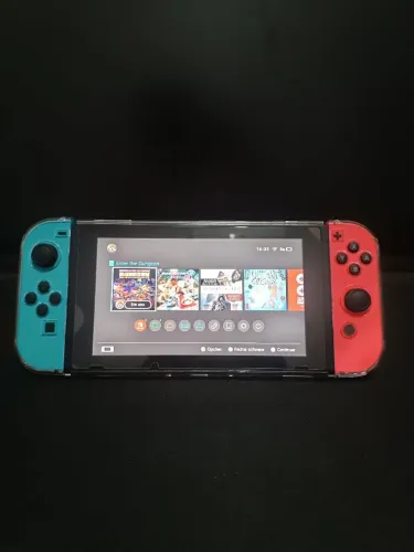 NINTENDO SWITCH V2 COM CARTÃO DE MEMÓRIA 128GB + ACESSÓRIOS