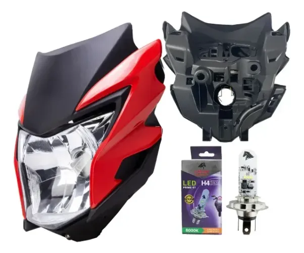 Frente Farol Completo Lampada Led Nxr Bros 160 2022 A 2024