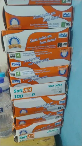 Luvas não cirúrgica com pó 
