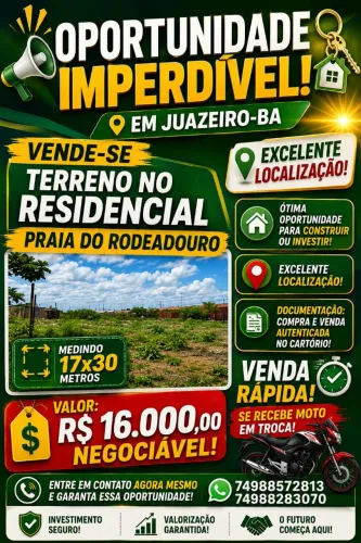 Terreno ótimo pra espaço lazer ou residência com amplo espaço
