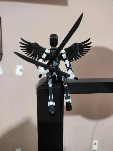 Dummy 13 preto/branco com asas e espata