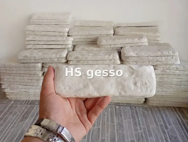 Placa 3D em gesso estilo tijolinhos rústico 