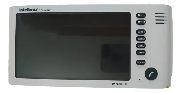 Kit Vídeo Porteiro Intelbras Maxcom IV 7000 LCD + Câmera Infravermelha