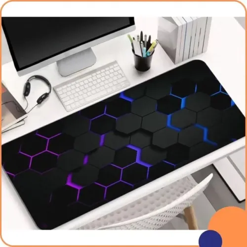 Mousepad Gamer RGB XXL Hexagonal - Estilo e Performance!