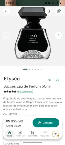 Perfume Elysee Sucess Boticário
