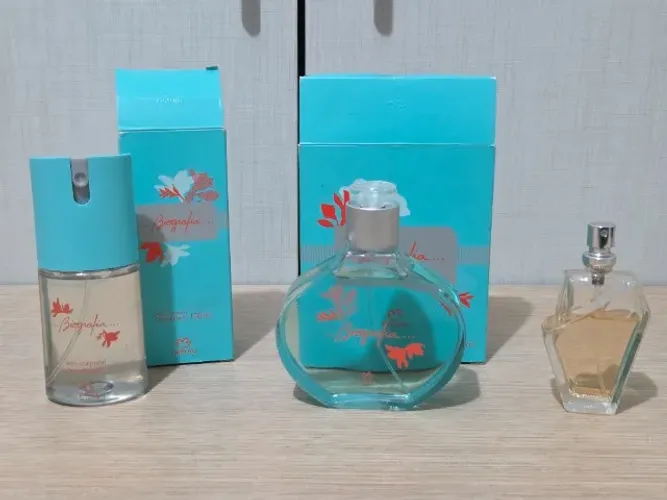Perfumes Natura Biografia e Jequiti Patrícia Abravanel