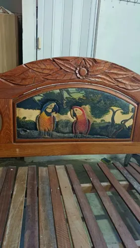 Cama Casal Madeira Maciça