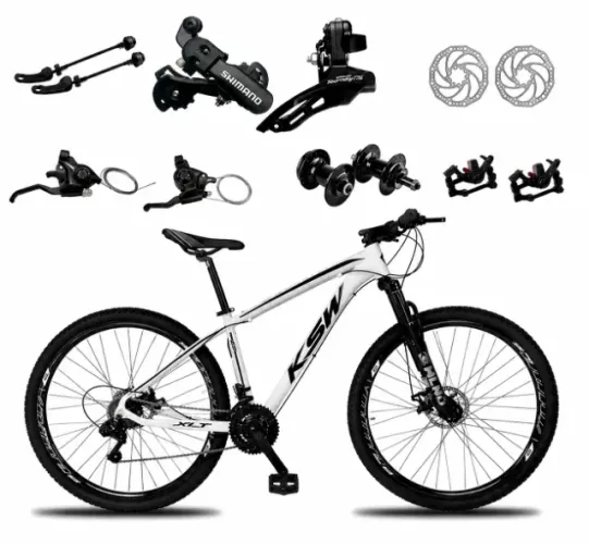 BICICLETA ARO 29 KSW XLT SHIMANO FREIOS A DISCO ARO 17