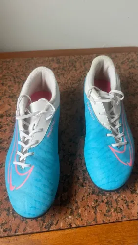 Chuteira Nike Phantom GX Club Campo - Azul+Branco