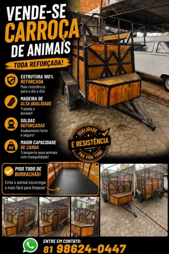 Reboque para dois cavalos 
