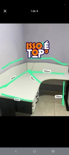 Mesa escritório em L
