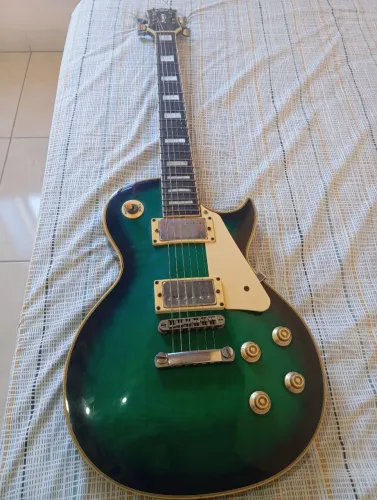KIT GUITARRA LES PAUL STRINBERG. ( OLHAR DESCRIÇÃO )