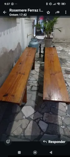 02 Bancos madeira maciça