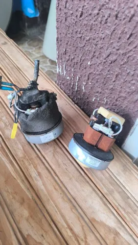 2 motores para aspirador de pó 1000 watts 110 e 220V. Funcionando.
