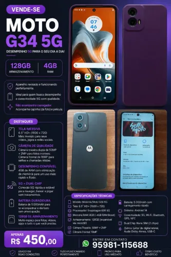 Celular moto g34