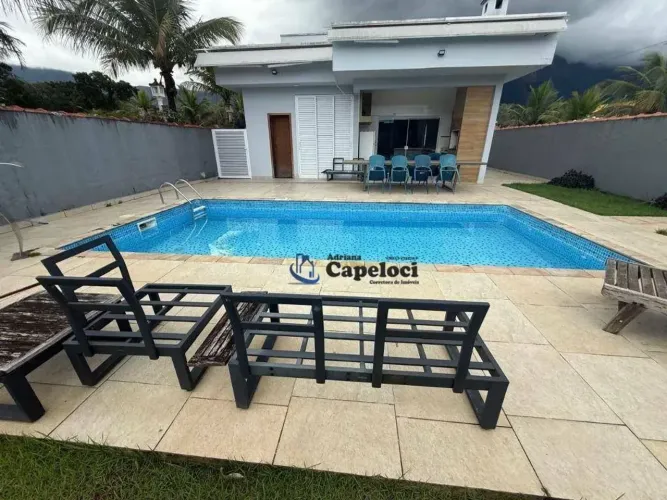 Casa térrea com piscina com 3 dormitórios à venda, 141 m² - Praia da Boracéia - Bertioga/S
