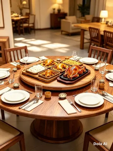 MESA JANTAR JATOBA TAMPO GIRATÓRIO