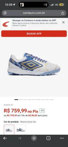 Chuteira society Umbro adamant 