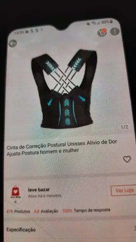 Cinta postural tamanho P (nova)