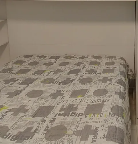 Painel de Cabeceira Casal em MDF Branco - Excelente Estado