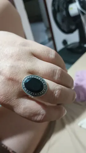 Anel com pedra ametista polida. Prata 925. Aro 20. Anel impecável sem um risco, novo