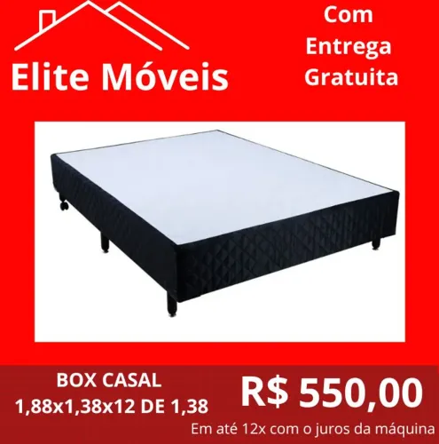 550,00 Com a entrega Cama Box casal  novo com garantia de fabrica. 