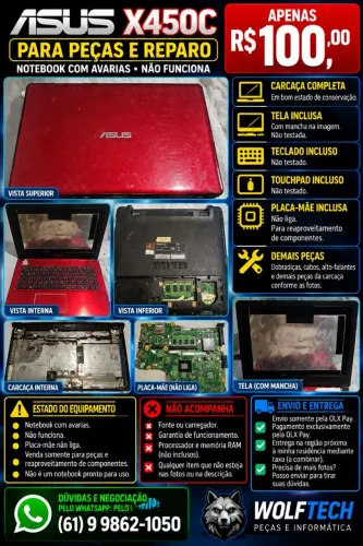 Carcaça Asus X450C