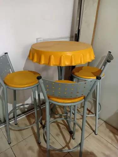 Mesa para lanchonete com banquetas