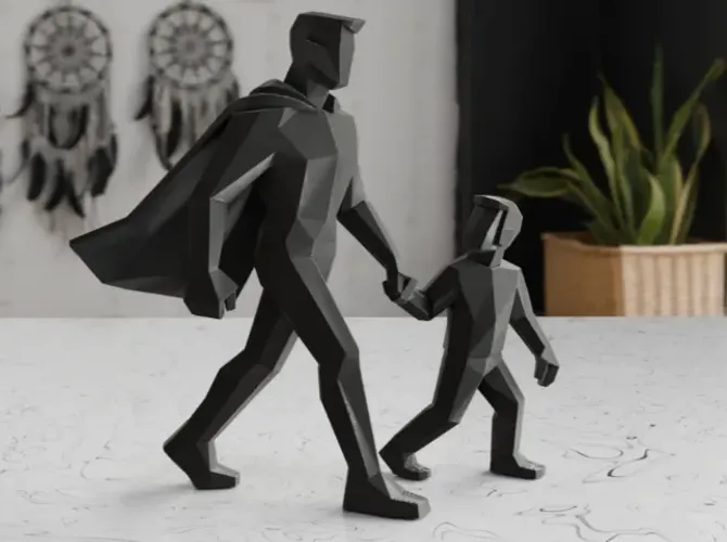 Estátua minimalista dia dos pais