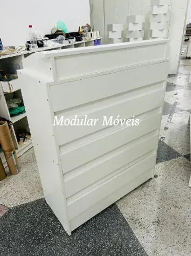 Balcão Caixa Ripado - 100% MDF