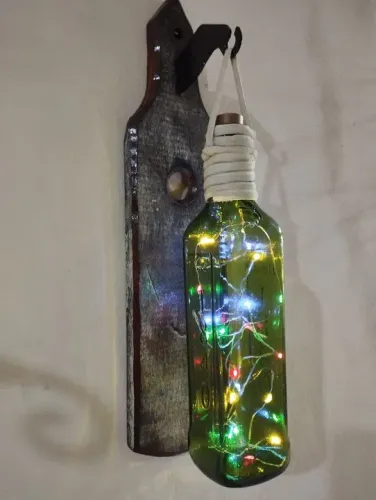 Quadro Decorativo com Fio de Fada Vidro e Suporte.