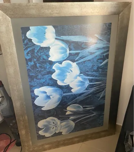 Quadro de Flor de Lírio Azul