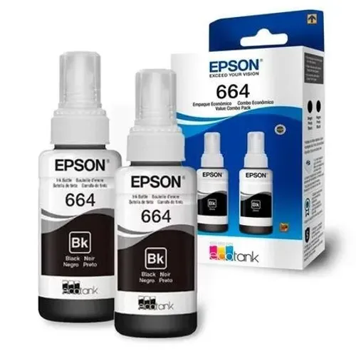 Kit 2 Tintas Pretas Epson Ecotank Original