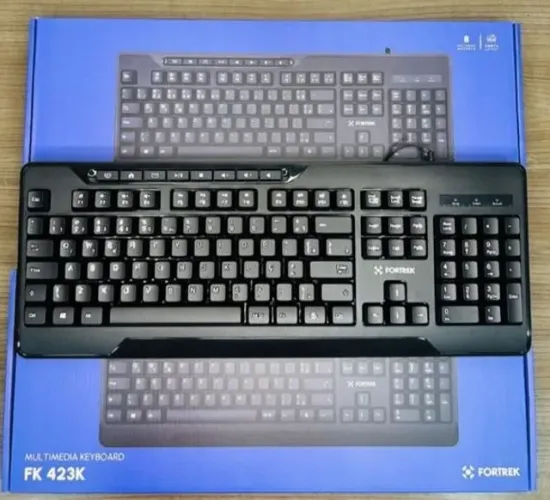 Teclado Usb Multimidia Com Fio Fortrek FK423K